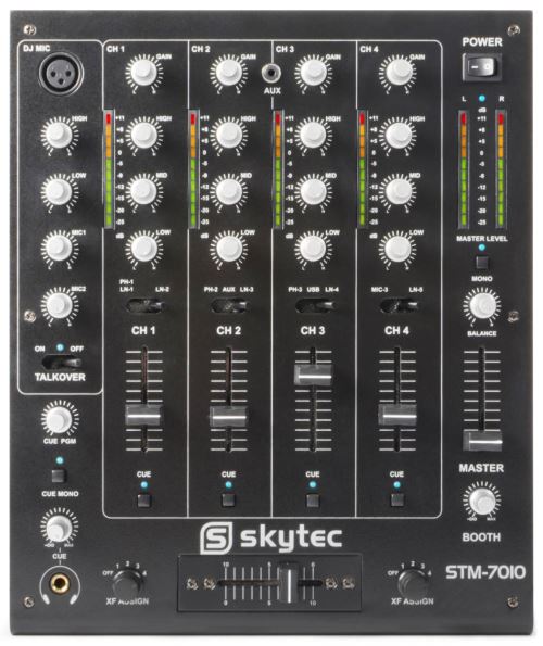 Skytec STM 7010 Table de mixage DJ 4 canaux USB MP3 EQ - Location machine à brouillard 600 W : MFH 600 J.COLLYNS