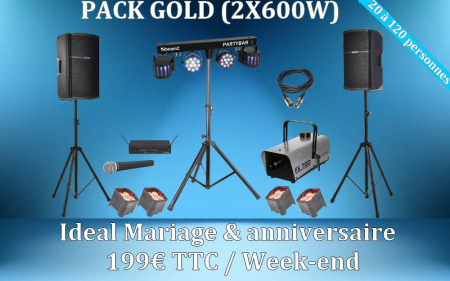 pack GOLD 1 450x281 - Location Pack GOLD sonorisation et éclairage