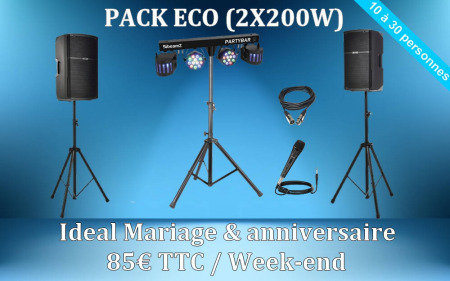 pack eco 2 450x281 - Location Pack ECO Sonorisation et éclairage
