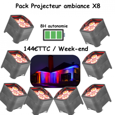 projecteur2 450x450 - Location Pack Projecteur ambiance sur batterie X8