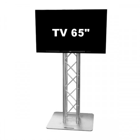 Tele 55 pouces Support 450x450 - Location de TV 65" Ultra HD 4K avec Support