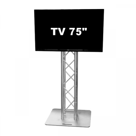 Tele 75 pouces Support 450x450 - Location de TV 75" Ultra HD 4K avec Support